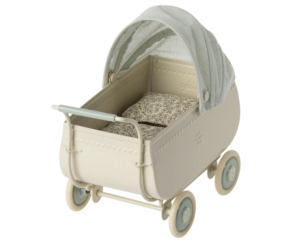Maileg - Kinderwagen - Blue. Verwacht juli.