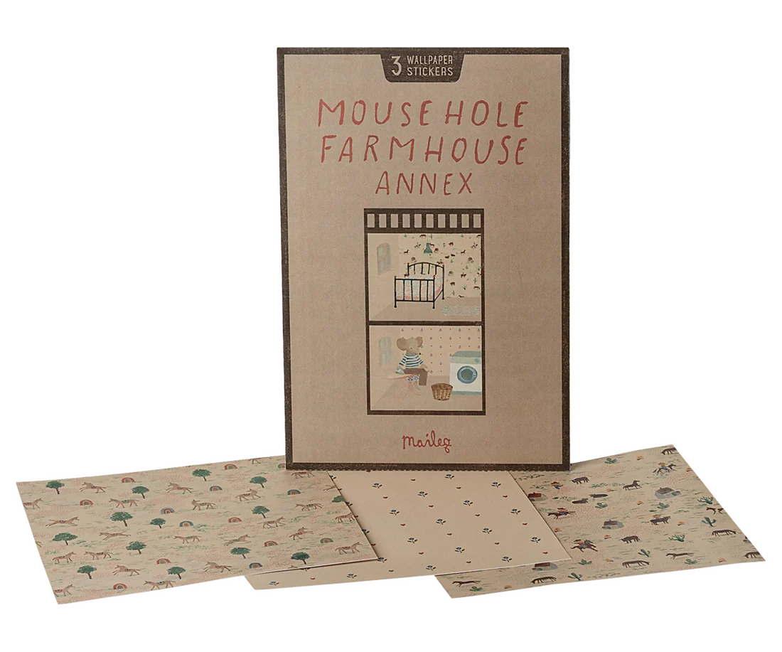 Maileg - Behang, Mouse hole farmhouse - Aanbouw
