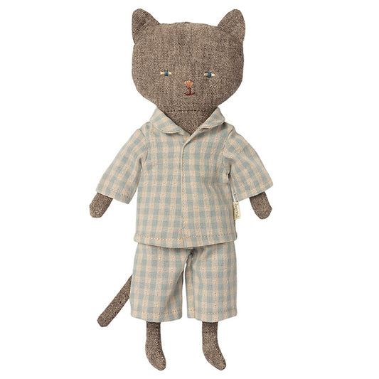 Maileg - Chatons, kitten - Grey, met pyjama