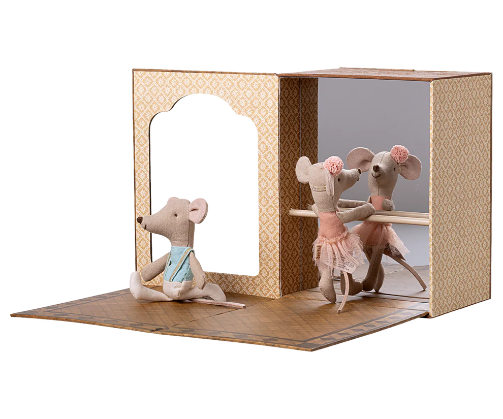Maileg - Balletmuisjes in dansstudio - Kleine broer en zus.