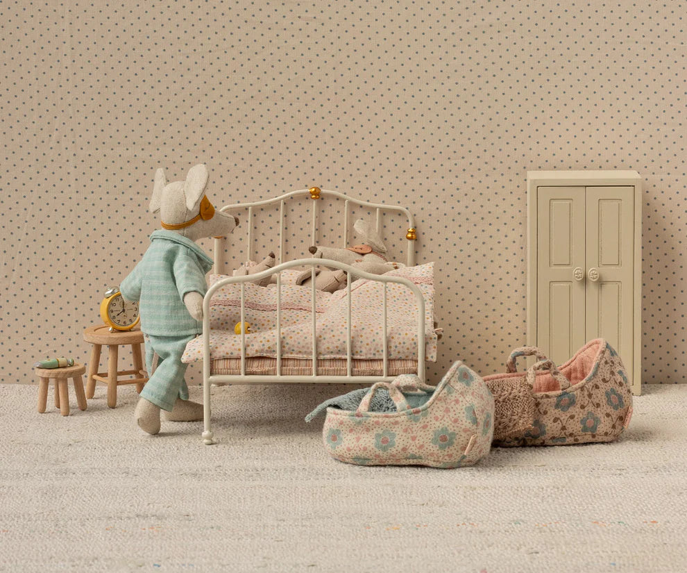 Maileg - Draagmand babymuis - Blue. Verwacht november