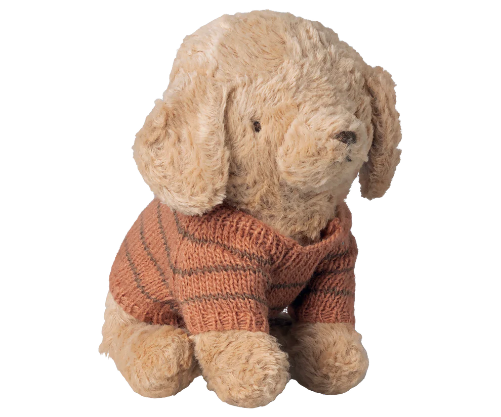 Maileg - Gebreide trui puppy - Coral. Verwacht april