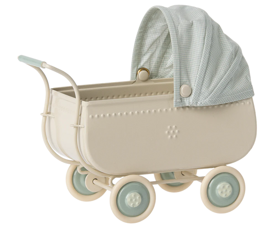 Maileg - Kinderwagen - Micro - Blue.