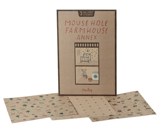 Maileg - Behang, Mouse hole farmhouse - Aanbouw