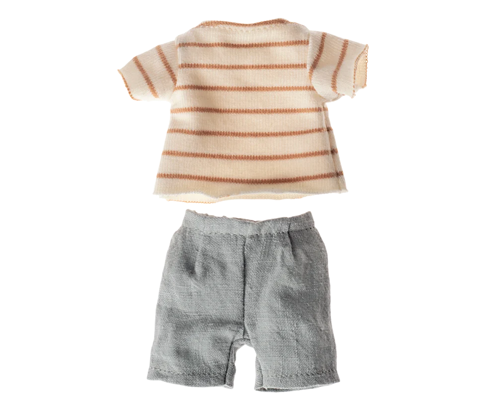 Maileg - gestreepte blouse en broek - Maat 1. Verwacht september