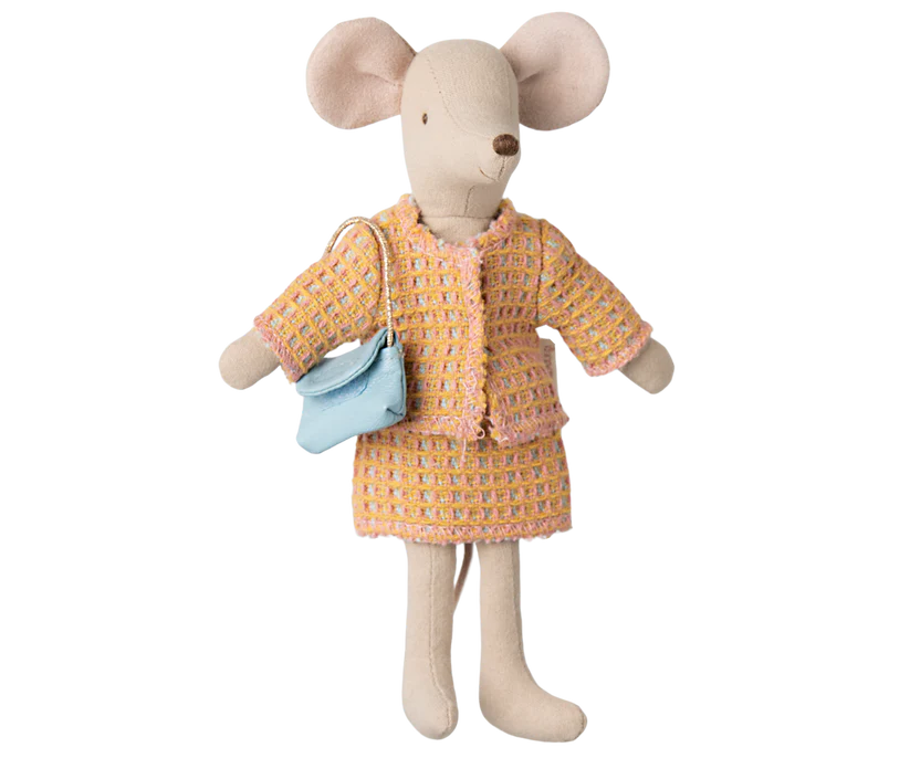 Maileg - Shirt, rok en tas moeder muis.