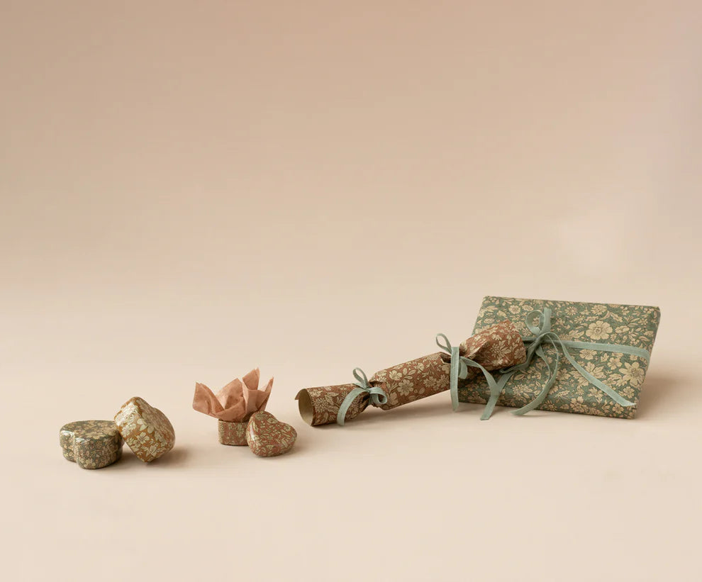 Maileg - Metalen hartjes doosjes 2 delig - Blauw/oker. Verwacht december