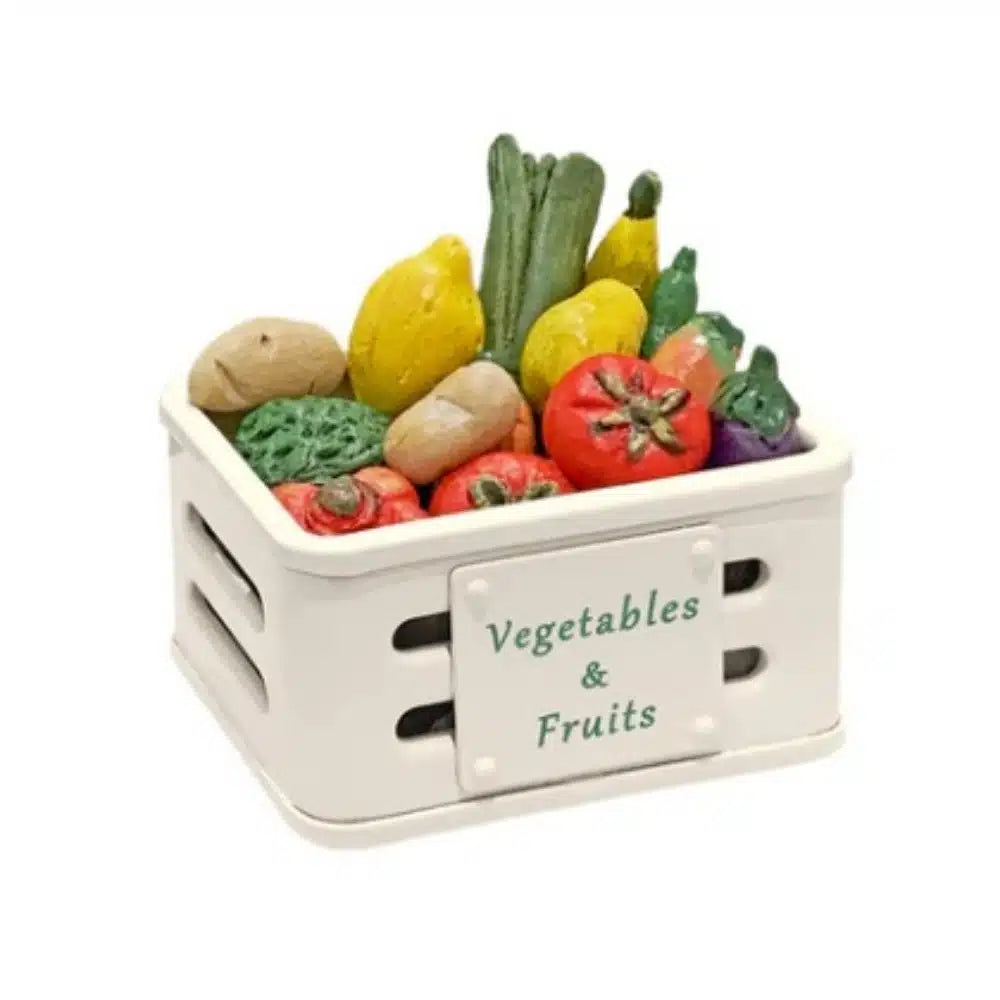 Aizulhomey - Metalen kistje met Groete en fruit.