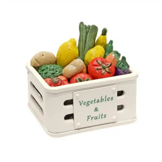 Aizulhomey - Metalen kistje met Groete en fruit.