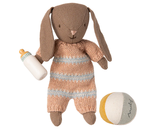 Maileg - Set konijn micro bruin - dusty rose. Verwacht november.