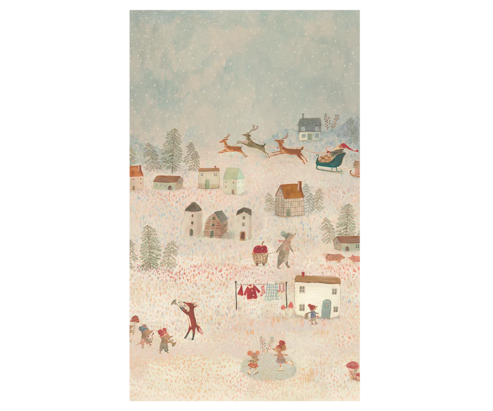 Maileg- Santa is coming -  inpakpapier, rol 10 meter.