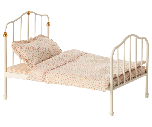 Maileg - Vintage bed, micro, off white.