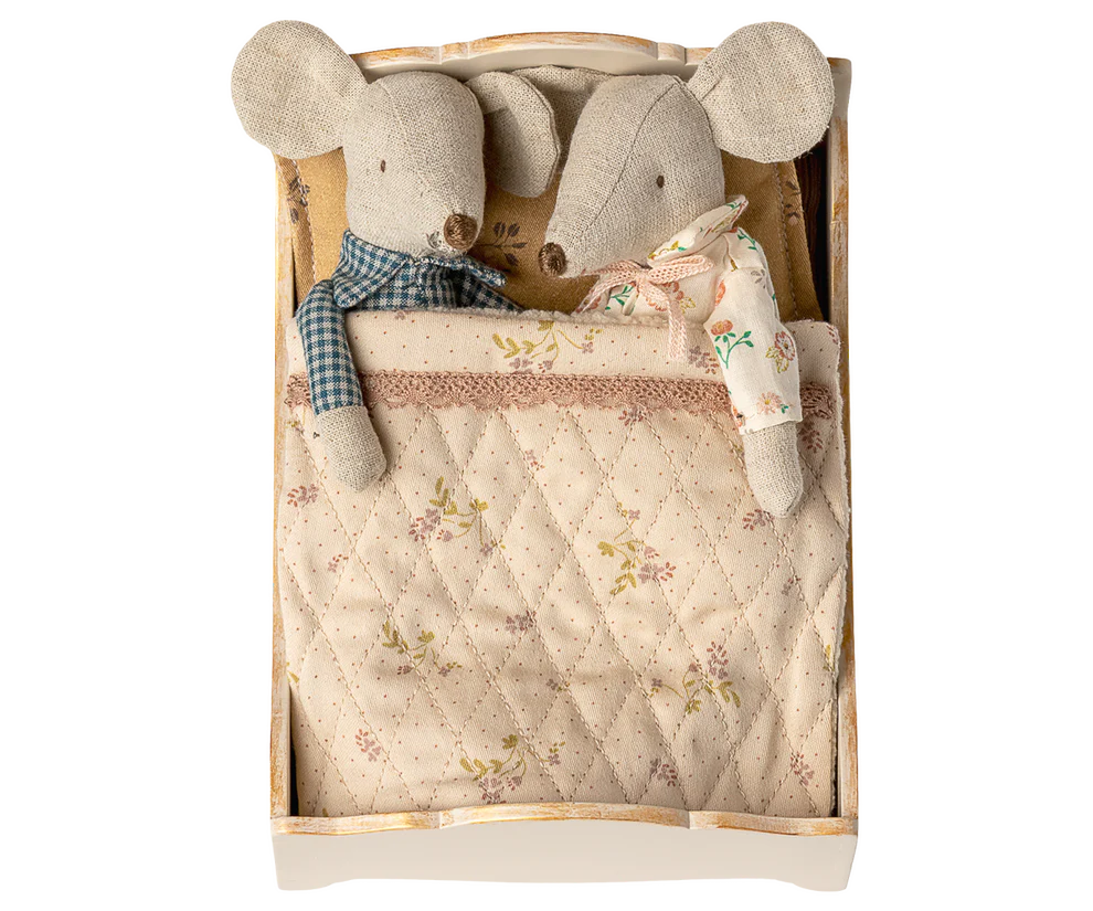 Maileg - Bed - Off White.