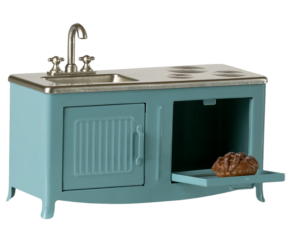 Maileg - Keuken - Muis - Lichtblauw. Verwacht maart.