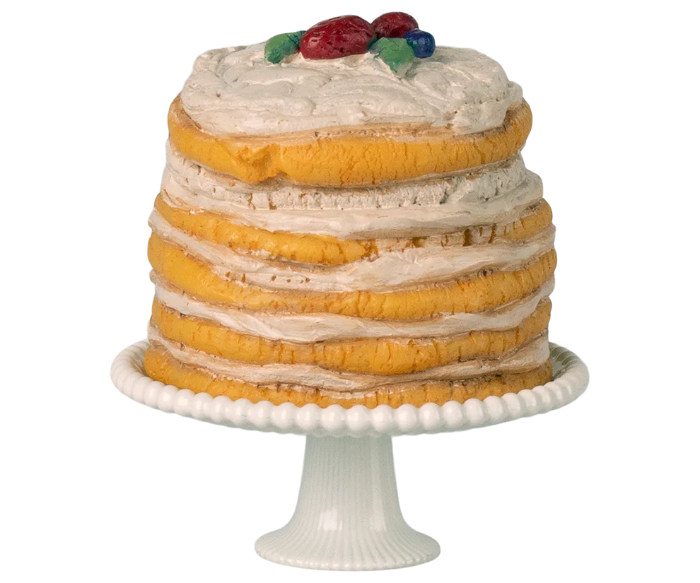 Maileg - Party taart op serveerschaal - Muis . Verwacht mei.