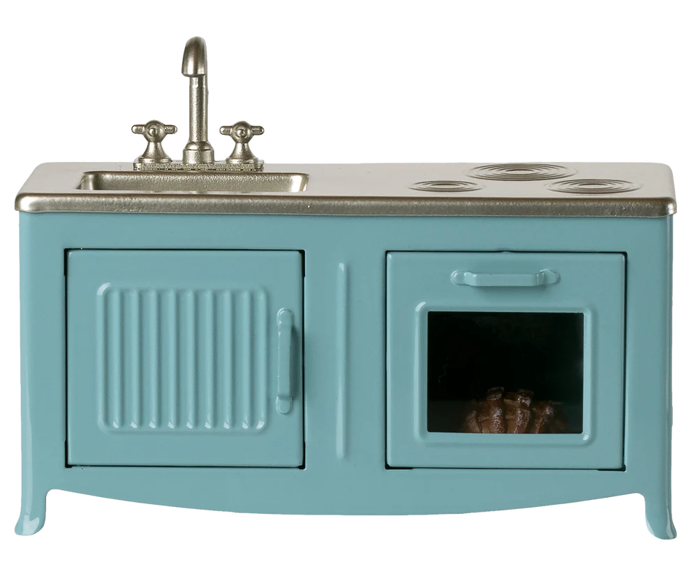 Maileg - Keuken - Muis - Lichtblauw. Verwacht maart.