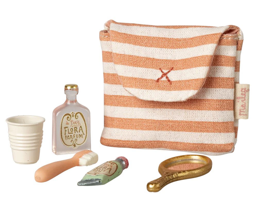 Maileg - Tandenborstel set in tas - Koraal - Verwacht april