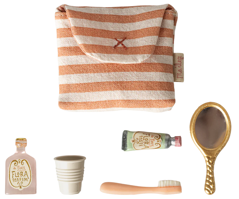 Maileg - Tandenborstel set in tas - Koraal - Verwacht april