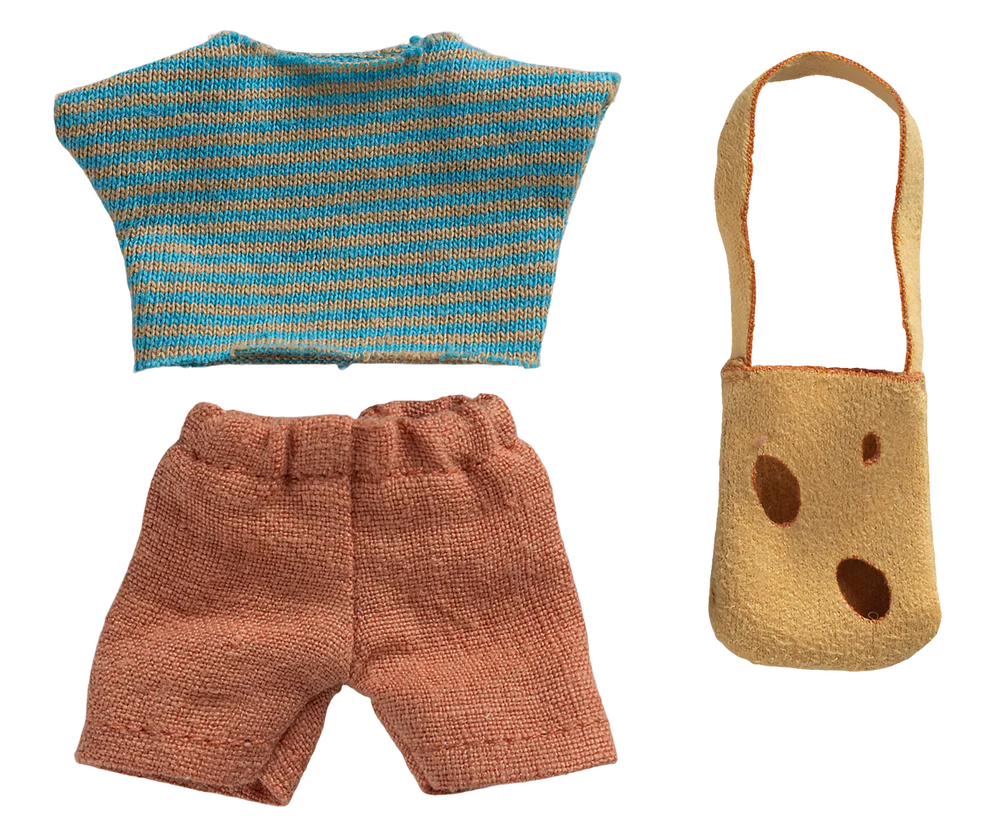 Maileg - Kleding set met tas - Kleine broer muis. Verwacht juni