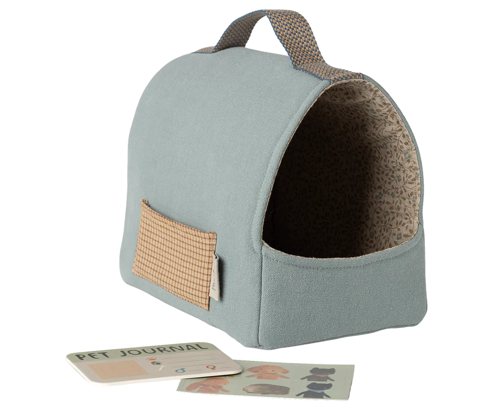 Draagmand Puppy - Dusty blue. Verwacht maart