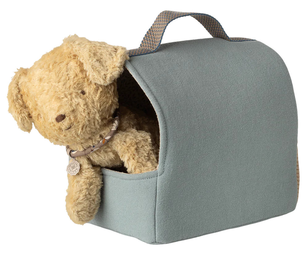 Draagmand Puppy - Dusty blue. Verwacht maart