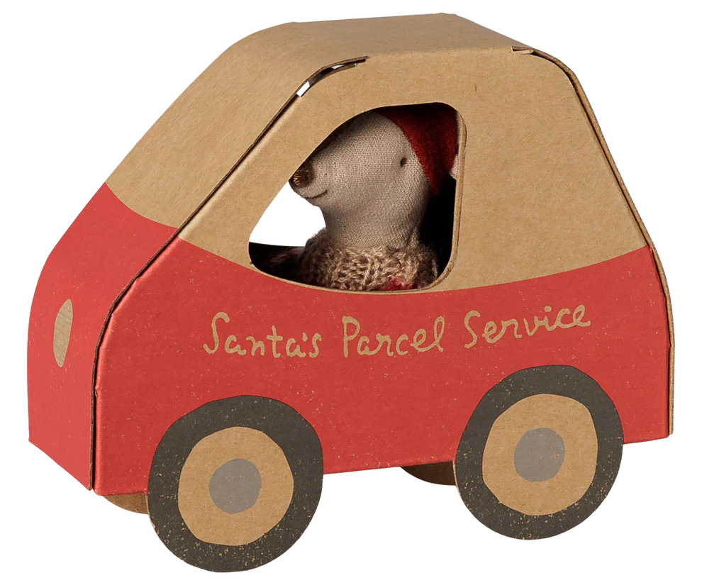 Maileg - Kerstmuis kleine zus in autodoos. Verwacht november