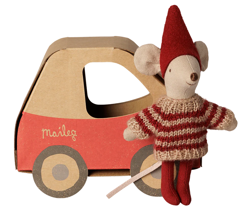 Maileg - Kerstmuis kleine zus in autodoos. Verwacht november