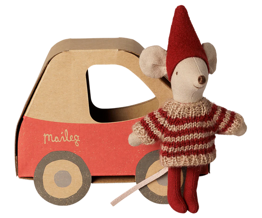 Maileg - Kerstmuis kleine zus in autodoos. Verwacht november