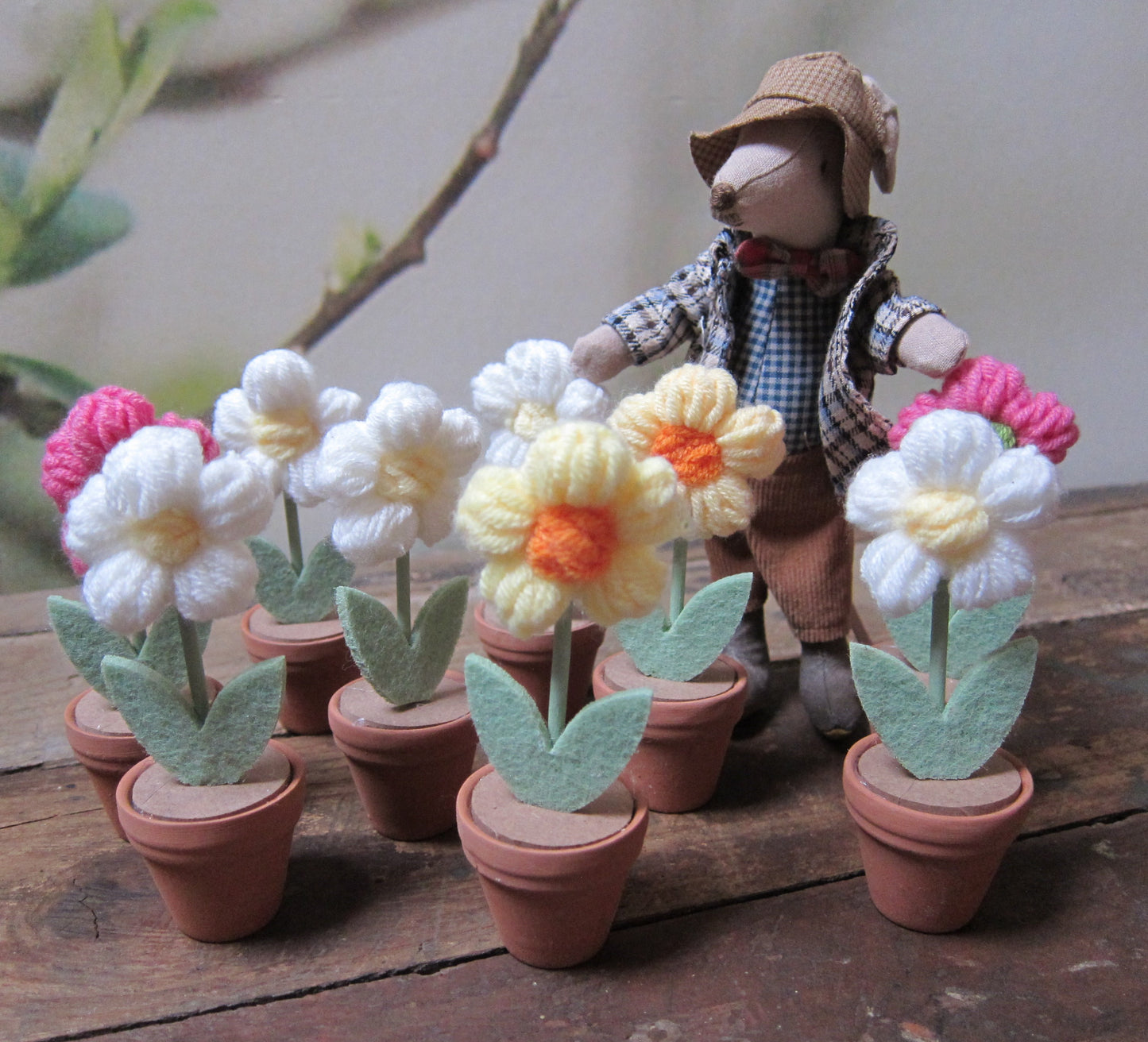 Snipsels - Potje met margriet.